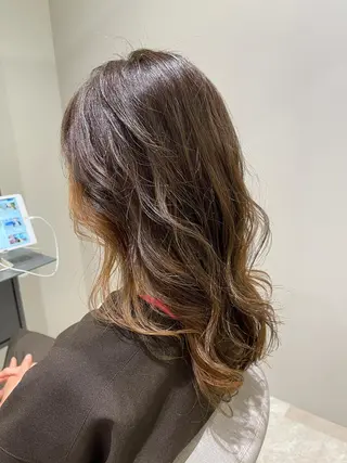 セミロング カラー 杉田 一浩のヘアスタイル