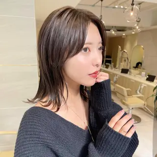 ミディアム カラー AUBE HAIR sereine　オーブヘアー　セレーヌ所属・💐くびれヘア/艶髪 山根　禎章のヘアスタイル