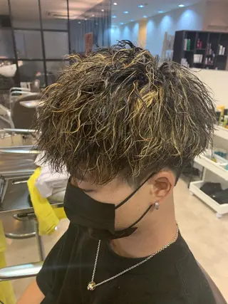 ショート メンズ メンズパーマ/難波/ 心斎橋　室園亮佑のヘアスタイル