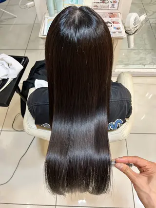 ロング 縮毛矯正 高橋佑のヘアスタイル