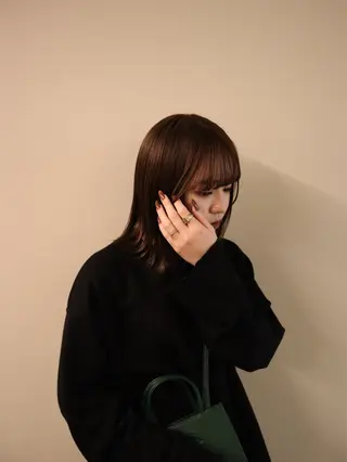 ミディアム ニワ/レイヤーカット /透明感カラー💎のヘアスタイル