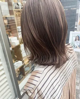 ミディアム カラー 渋谷/韓国風 西原直樹のヘアスタイル