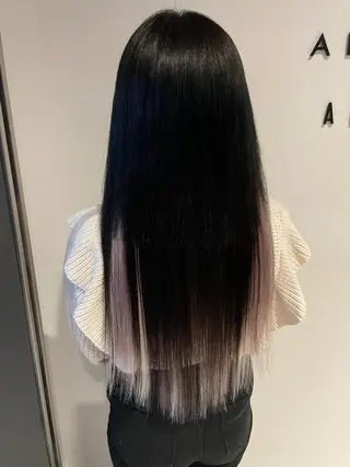 ロング カラー ヘアアレンジ 寺西 恵🪡🤍のヘアスタイル