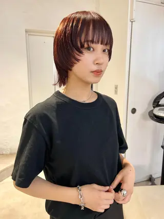 ショート カラー 顔周りカット/透明感 カラー✂️MEIのヘアスタイル