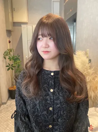 ロング 女性スタイリスト専門サロン Zina 天神西通り所属・艶髪韓国ヘア MANAMI🎀のヘアスタイル