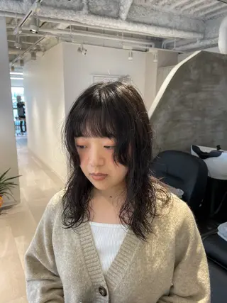 セミロング Miyamoto Yasuchikaのヘアスタイル