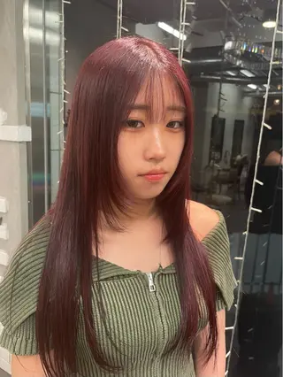 ロング カラー 長野 温佳のヘアスタイル