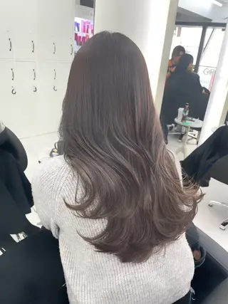 ロング カラー 心斎橋/ブリーチなし 髪質改善/レイヤーのヘアスタイル