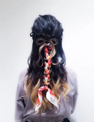 ロング ヘアアレンジ Hair&Make Delight*のヘアスタイル