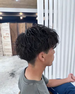 パーマ メンズ 椎木 琉聖のヘアスタイル