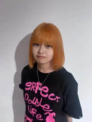 ミディアム カラー ブリーチなしカラー/ 艶カラー/宮本恵佑のヘアスタイル