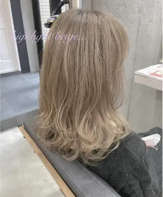 カラー 🫧ハイライトモデル 募集🫧溝口結麻のヘアスタイル