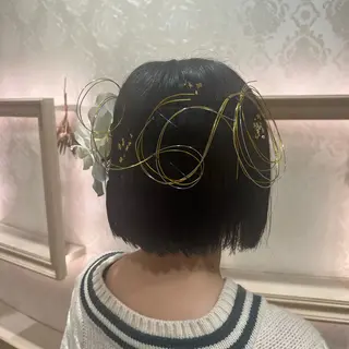 ショート ヘアアレンジ SALOWIN川崎WEST店所属・🌷川崎/アレンジ/ 暖色ボブ/コトネ🌷のヘアスタイル