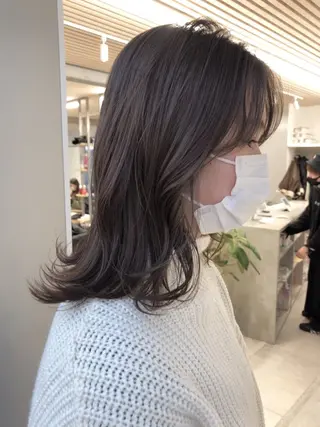 ミディアム Hair Salon BOTTOMS所属・✨透明感ケアカラー✨ 長野ゆきなのヘアスタイル