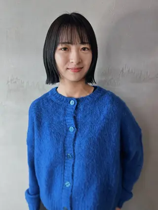 ミディアム カラー 似合わせパーマ 癖毛カットのヘアスタイル
