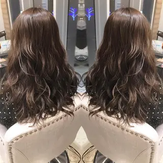 セミロング カラー Livnaリヴナ立川所属・レイヤー/ハイライト /立川/赤池宏隆のヘアスタイル