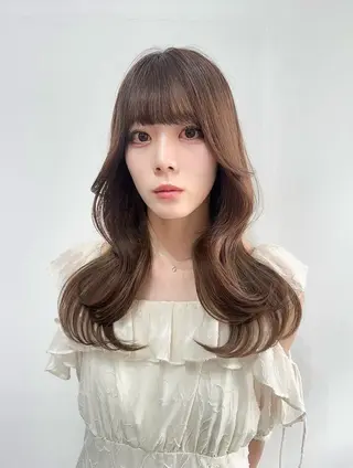 ロング カラー 韓国ヘア/艶髪/ 透明感カラー/つぐみのヘアスタイル