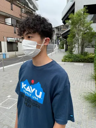 ショート パーマ パーマ/透明感カラー /ボブ/吉田一生のヘアスタイル