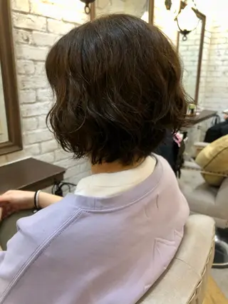 ショート パーマ Carina所属・セン北徒歩５分 キシタクのヘアスタイル