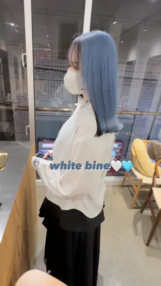 セミロング カラー 圧倒的なケアブリーチ /髪質改善🩵松田のヘアスタイル