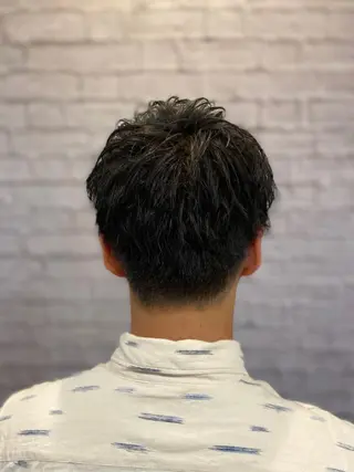 ショート カラー パーマ ヘアアレンジ メンズ 💈メンズ特化 副店長松浦一聖💈のヘアスタイル