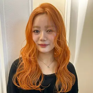 カラー 暖色カラー/ ネイル momo🍀☆*:°のヘアスタイル