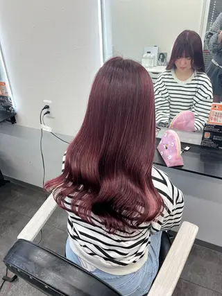 セミロング カラー 韓国ヘア🖤/透明感 shihoのヘアスタイル