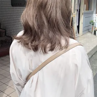 セミロング カラー ヘアアレンジ 🫧透明感カラー/ ボブ/小笠原🪽のヘアスタイル