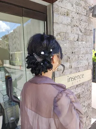 ヘアアレンジ insence glue所属・弥生⭐似合わせカット 柔らかベージュ🌻のヘアスタイル