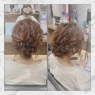 セミロング ヘアアレンジ ヘアセット/着付け 𓇼 松本 夏美𓇼のヘアスタイル