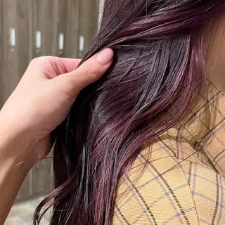 ロング カラー 中村 友香のヘアスタイル