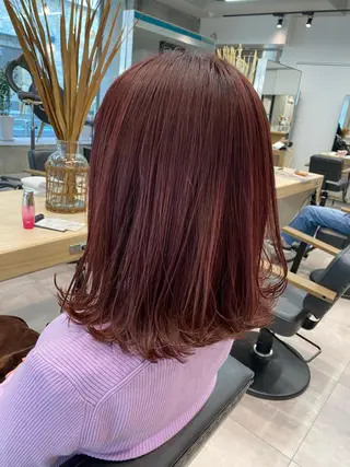 ミディアム カラー 韓国風デザイン 💐MIZUKI💐のヘアスタイル