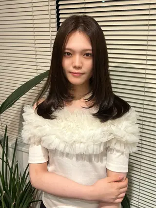 ミディアム Ami♡ ピンク/ラベンダーのヘアスタイル