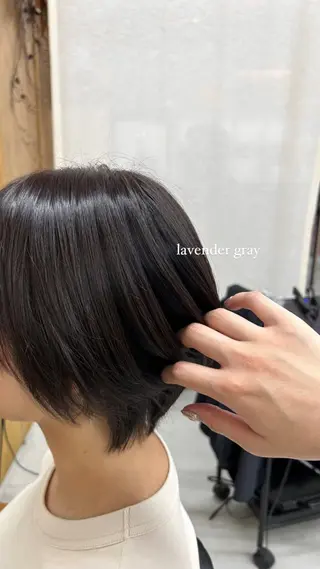 ショート カラー pele 梅田　annex所属・PELEハイトーン shinobuのヘアスタイル