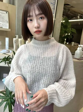 ミディアム カラー 透明感カラー ももかのヘアスタイル