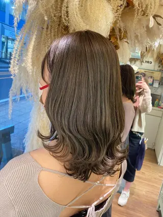 ミディアム カラー 透明感カラー/韓国 ヘア🩶yuri🩵のヘアスタイル