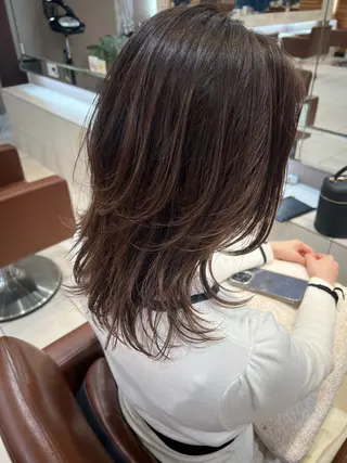 ミディアム 川崎レイヤーカット /江口真正のヘアスタイル