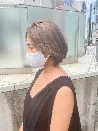 セミロング カラー 海外デザイン🇺🇸 石渡諒太のヘアスタイル