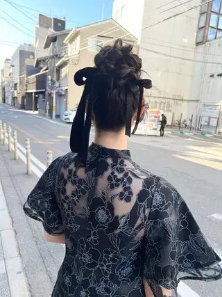 ロング ヘアアレンジ salowin所属・吉ヶ別符 亮祐のヘアスタイル