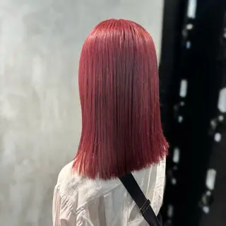 ミディアム カラー ヘアアレンジ 🧡ブリーチ/艶髪✨ RINO🪽のヘアスタイル