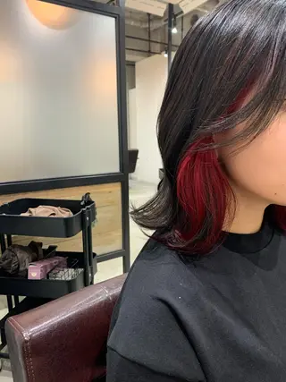 ミディアム カラー ヘアアレンジ kei/透明感カラー /ベージュ/髪質改善のヘアスタイル