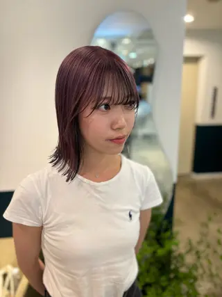 ミディアム ☁️RIKA☁️ @ri2_____bのヘアスタイル