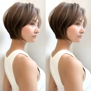 ショート カラー 小顔ボブ jilblanカホのヘアスタイル