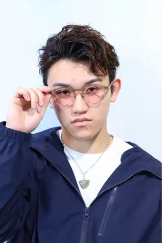 ショート カラー パーマ メンズ Osmann Men's Hair Salon御茶ノ水神保町店【オスマン　メンズ　ヘア　サロン】所属・メンズ特化 富塚　瑠士のヘアスタイル