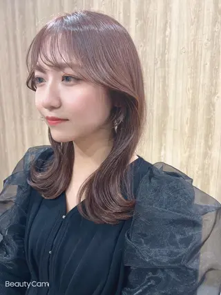 ロング カラー パーマ ヘアアレンジ メンズ キッズ ネイル マツエク・マツパ アイブロウ レイヤー/顔周り 韓国ヘア森田和貴のヘアスタイル