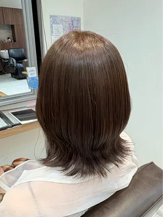 ミディアム カラー 髪質改善/艶カラー❄ 𝐲𝐮𝐮.のヘアスタイル