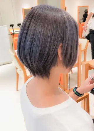 ショート カラー ヘアアレンジ モテ髪透明感❤️ デイズヘアカラーのヘアスタイル