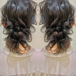 セミロング カラー ヘアアレンジ 伊藤 裕貴のヘアスタイル