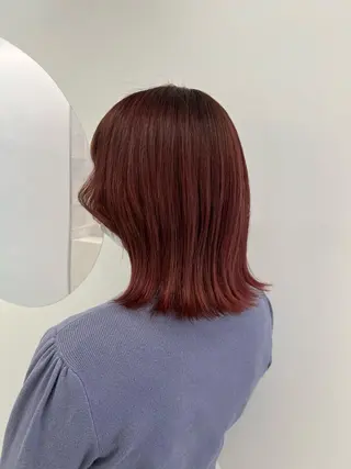 ミディアム カラー 韓国ヘア☁️ mitsukiのヘアスタイル