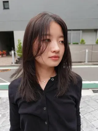 ミディアム カラー パーマ CEINE PATHのヘアスタイル